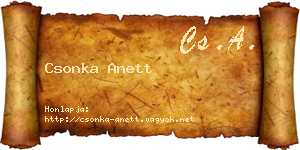 Csonka Anett névjegykártya